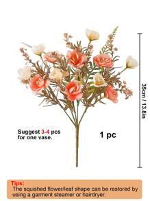 1pc/3pcs Artificial Flowers Silk Roses Plum Blossom Bouquet Faux Rose Bundle For Vase Filler Spring Summer Home Party Table Decor Centerpieces Wedding Decoration Gifts Birthday Graduation