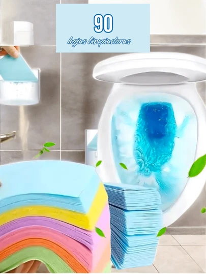 90 hojas Limpiadoras Tabletas limpiadoras de suelo solubles en agua, Hojas de limpieza de pisos, para uso de limpieza profesional, hojas de limpieza de baño para azulejos, madera.
