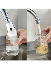 1pc Faucet Water Filter, Twist-On Faucet Mount Water Purifier, Filters Chlorine, Fluoride, Heavy Metals & Hard Water For Kitchen, Bathroom