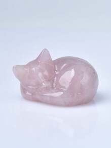 Exquisite Natural Crystal Carving Cat, Unique Design, Healing Crystal, Stones Containing Energy, Energy Healing Meditation Stone, Perfect For Home Decor & Gift Giving, For Pocket Decoration, For Holiday Gift, From The Brand CUPIDCRYSTAL