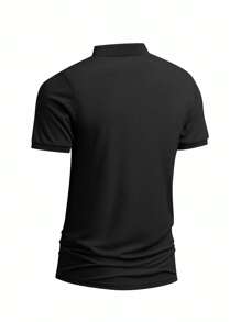 Men's Summer Business Cooling Collar Casual Vacation Polo Shirt Short Sleeve T-Shirt