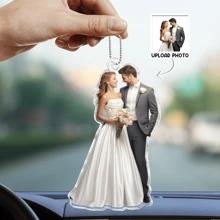 7 Style - Custom Photo Acrylic Car Ornament - Drive Safe, I Love You - Personalized Couple Photo Accessory - Gifts For Husband - Valentine's Day Decor, Artwork Wall Painting For Gift, Bathroom