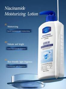 400ml 烟酰胺滋养保湿霜 - 含胶原蛋白、透明质酸、天然芦荟提取物，保湿、平滑、滋润、改善毛发角化病、亮白、不油腻 - 藍白色 - 查看 3