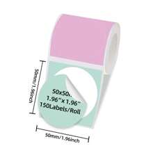 Marklife White And Colorful Thermal Sensitive Label Paper, Round And Square Laser Labels. Suitable For Models Such As M110/M120/P50 Etc. Self-Adhesive Thermal Sensitive Labels, Multipurpose For Names, Food, Clothing, Office, Home - Multicolor - View 11