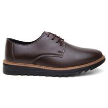 Kit Masculino 02 Pares De Sapato Social Derby Amarração Solado Tratorado Acompanha Palmilha Brinde Numeração Especial 37 Ao 46 Cor Café Preto