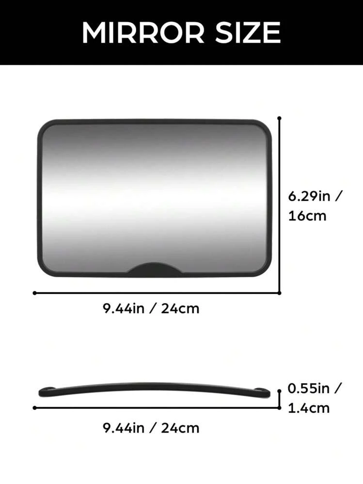 1 pieza Espejo de asiento de coche a prueba de roturas y probado contra choques para mirando hacia atrás, con vista amplia y cristalina, espejo retrovisor de coche para observación inversa de niños - Multicolor - Añade 2