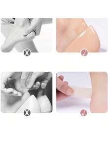 1pc Silicone Invisible Adhesive Cushion Insole Pads, Silicone Gel Blister Bandages - Transparent Heel Protector Tape For Foot, Hand & Toe, For High Heels, Anti-Slip And Anti-Wear Foot Protectors Breathable - Multicolor - View 7