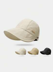 1 buc pălărie de soare cu boruri largi de vară pentru femei, cu gaură pentru coadă de cal, pălărie cu protecție solară cu uscare rapidă