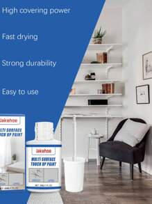 1 pièce Peinture de retouche blanche, marqueur de réparation multi-surfaces, convient pour les murs, portes, armoires, bois, meubles, peinture blanche pour réparer les petites imperfections, les rayures, l'usure sur les baignoires, carrelages et éviers