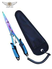 ALMIGHTY EAGLE 1pc ALMIGHTY EAGLE Portable Multi-Tool Pliers Stainless Steel Multi-Function Fish Pliers, Fish Hook Remover, Wire Cutter, Lead Press - Including Storage Bag And Lanyard, Good Helper For Fishing