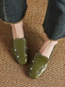Sandales à talons hauts avec grande boucle en métal, sandales à talons compensés à bout fermé pour femmes pour l'été
