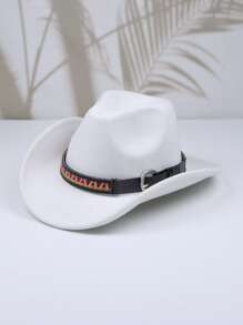 1pc Women's Fashion Pink Heart Shaped Soft Brim Hat, Fashionable Detachable Vintage Embroidery Wide Belt Decor Outdoor Jazz Hiking Hat, Unisex Versatile Stage Performance Cap - Multicolor - View 11