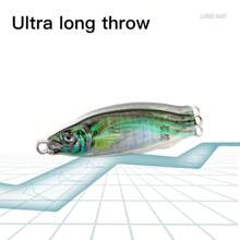 Leurre de pêche en plaque de fer petit et imprimé en 3D pour les eaux douces et salées avec un lancer à longue portée, convenant à la perche, au barramundi, au poisson-chat et au gros œil - Multicolore - Voir 2