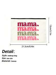 Mama Bag Makeup Bag Mother Gifts Mom To Be Gift, Pregnancy Announcement Gift, Baby Reveal Gift For Hospital, Shopping, Beach, Travel, Cosmetic Travel PouchThanksgiving And Christmas Gift