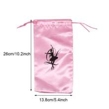 1pc Satin Ballet Shoe Bag With Drawstring Closure - Lightweight And Compact Dance Shoe Storage Bag, Easy To Clean, Perfect For Backpack Or Handbag, Shoe Storage Bag Travel Essentials Travel Accessories Travel Must Haves - Multicolor - View 7