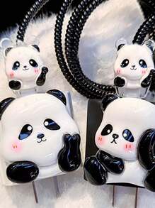 4pcs Panda Charger Protector Case, Compatible With Apple 20W Charger Cable Protector