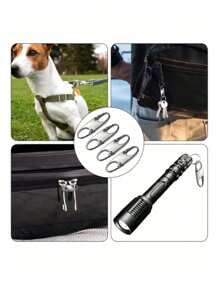 2/4Pcs Double Small Carabiner Clips, S-Shaped Carabiner, Keychain, Small Alloy Snap Hook Zipper Clip For Fishing/Camping/Outdoor, Zipper Lock, Zipper Pull Replacement, Connectors Zipper Clips, Theft Deterrent School Supplies Teacher Gifts Back To School Teacher Accessories Zipper Clip Theft Deterrents, Double Zipper Pull Replacements - Secure Your Belongings - Multicolor - View 3