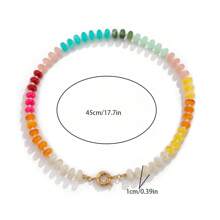 1pc Boho Chic Style Elegant & Sweet Colorful Acrylic Beaded Necklace, Women Holiday Birthday Date Night Party Travel Shopping Casual Daily Accessory - Colorful - View 7