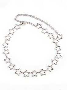 1pc Star Street Style Copper Alloy Waist Chain, Suitable To Pair With Pantssummer School