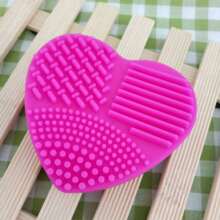 1 件装硅胶心形刷子清洁器，化妆刷清洁工具，新款心形化妆刷清洁剂 - 多 - 查看 7