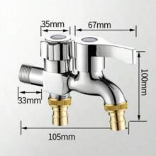 One Multi-Length Household Faucet, Multifunctional Faucet Complying With EU Metal Standards, Sink Faucet, Washing Machine Faucet, Vegetable Wash Basin Faucet