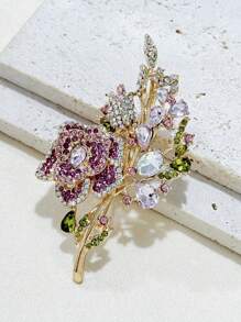 1pc Rose Flower Brooch, Elegant Versatile Dress Accessory For Women