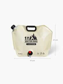 Outdoor Water Storage Bag 8L With Faucet Valve, Tourism Camping Large Capacity Portable Foldable Plastic Water Bag