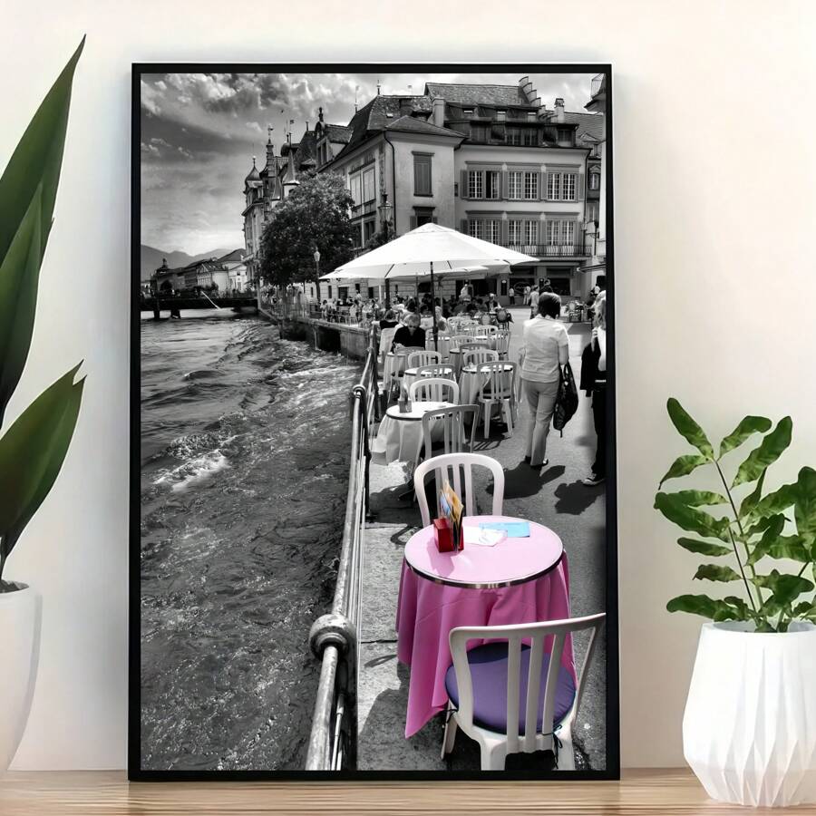 1 Venice Water Buildings Canvas Print Posters, Modern Wall Arts Decoration Painting, Suitable For Bedroom, Office, Living Room, Cafe, Bar, Home, Dormitory, Wall Decoration, Home Decoration