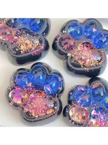 1 件星蓝猫爪挤压压力球，软橡胶，混合颜色，缓解焦虑和放松的创意玩具，适合青少年、儿童、办公桌、返校礼物，感官硅胶泥玩具