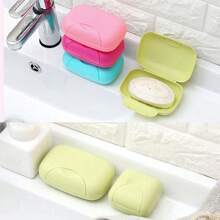 1pc Portable Travel Soap Box, Travel Sealed Waterproof Soap Holder With Cover And Lock, Solid Color Plastic Soap Dish, Soap Storage Case, Bathroom Supplies Teenager Gift Travel Essentials Travel Organizer For Beach Summer Vacation Back To School - Multicolor - View 8