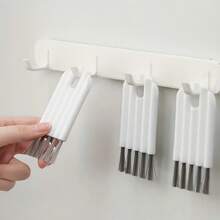 2/3/5 piezas Cepillos de limpieza multiusos de cerdas suaves - Cepillo para tapas de tazas, cepillo para ranuras de teclado, cepillo para tapas de botellas, mini cepillo flexible para ranuras de difícil acceso, artículo esencial de cocina