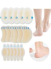 5/15 قطعة ملصقات هلامية لأحذية ناعمة، رقع تخفيف الآلام ، بطانة ملصقات للكعب العالي ، أقراص رعاية القدم اللاصقة الهيدروكولويد، وسائد