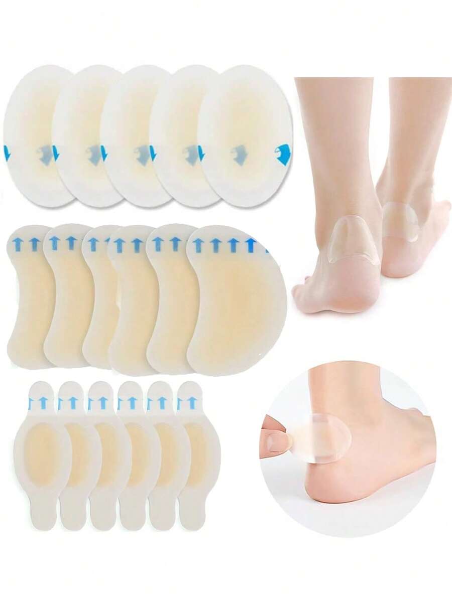 5/15 قطعة ملصقات هلامية لأحذية ناعمة، رقع تخفيف الآلام ، بطانة ملصقات للكعب العالي ، أقراص رعاية القدم اللاصقة الهيدروكولويد، وسائد