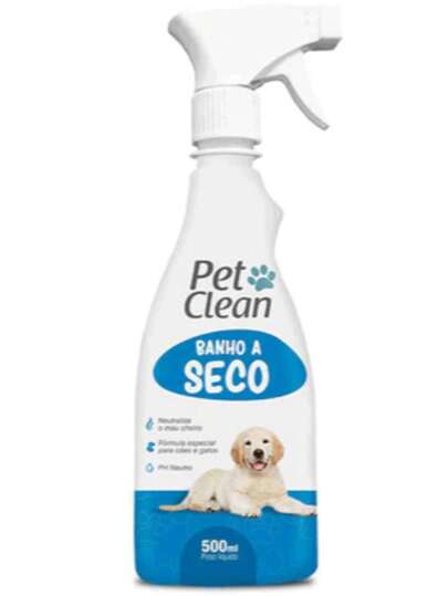 Banho a Seco Spray Pet Clean 500 mL para Cães e Gatos