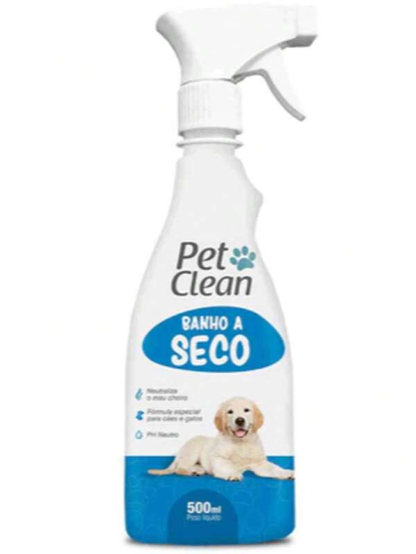 Banho a Seco Spray Pet Clean 500 mL para Cães e Gatos
