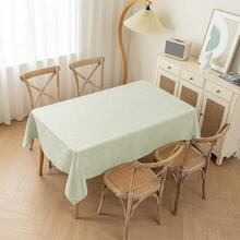 1pc Jacquard Lotus Flower Pattern Tablecloth, Rectangular Home Dining Table Cloth, Coffee Table Decor