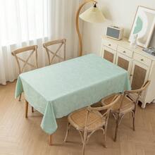 1pc Jacquard Lotus Flower Pattern Tablecloth, Rectangular Home Dining Table Cloth, Coffee Table Decor