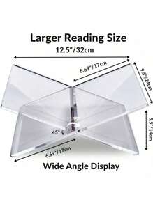Acrylic X Type Book Reading Stand Book Stand Base Book Holder, Desktop Books, Picture Album Magazine Display Stand X Type, Book Stand, Reading Tray Rack - Multicolor - View 12