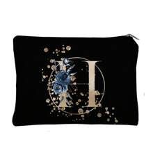 1 Pc Cosmetic Bag Makeup Bags Wallet Name Initials A-Z Letter Pattern Toiletry Organizer Pouch Wash Bag Zipper Phone Purse Pencil Pouch Clutch Bag Teacher Gifts Travel Essentials For Women Girl Gift For For Makeup Tools Makeup Brushes Storage Makeup Organizer Make Up Organizer Makeup Storage Makeup Pouch Make Up Pouch