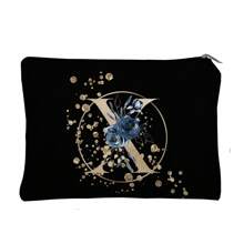 1 Pc Cosmetic Bag Makeup Bags Wallet Name Initials A-Z Letter Pattern Toiletry Organizer Pouch Wash Bag Zipper Phone Purse Pencil Pouch Clutch Bag Teacher Gifts Travel Essentials For Women Girl Gift For For Makeup Tools Makeup Brushes Storage Makeup Organizer Make Up Organizer Makeup Storage Makeup Pouch Make Up Pouch