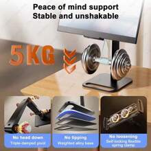 Desktop Monitor Stand, Adjustable 360 ° Rotating Stand, 180 ° Tilting Clamp, 4.7-11-Inch Universal Expandable Monitor Base Stand, Live Streaming Shooting Desktop Phone Tablet Stand, Portable Monitor Suitable For Adjustable Long Arm Foldable Stand, Aluminum Alloy Material