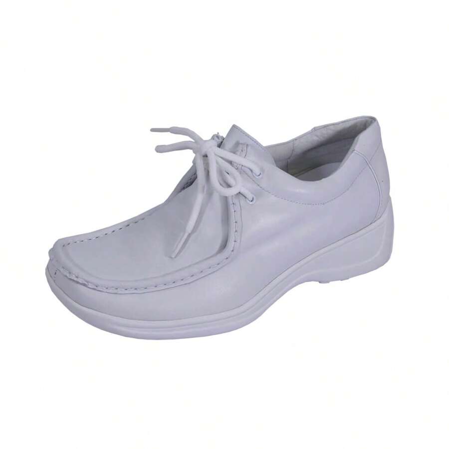 Kris Women's Wide Width Leather Shoes - 白色 - 查看 1
