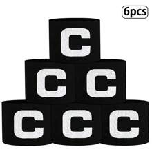 A Football Captain Armband With Elastic Wrap For Adjustment, 6 Packs Of Letter C Armbands, For Game Training - Helps Accurately Identify The Captain's Position In Team Sports - Multicolor - View 17