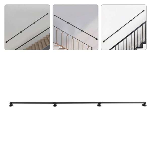 YUNRUX 9FT 2.74M Leuning Trapleuning Leuning Muur Leuning Waterleiding Leuning