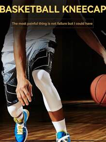 1pc Basketball Sports Knee Pad, Breathable Sweat-Absorbing Compression Leg Sleeve Gym Accessories Knee Support - Multicolor - View 5