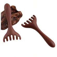 6-Claw Head Massage Tool, Natural Scalp Lymph Drainage Massage Comb, Meridian Acupressure Hair Massager, Comfortable Portable Body Massage Claw - Camel - View 6