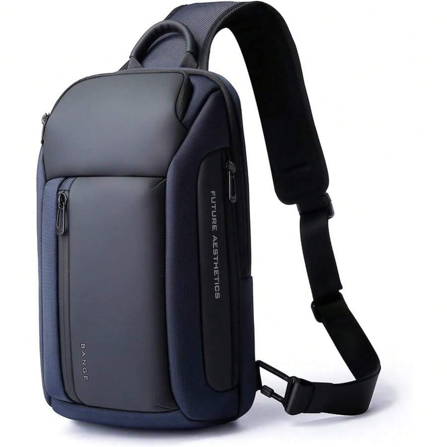 Sling Bag, Waterproof Men's Chest Bag Shoulder bags Crossbody Sling Backpack for Men… - Azul - Ver 1