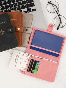 Suport pentru pașaport din PU cu mai multe carduri - Închidere rapidă, căptușeală din piele artificială, husă pentru pașaport cu model de avion, accesoriu de călătorie minimalist - depozitare convenabilă pentru documente și articole de călătorie, rechizite de vacanță, articole de călătorie, organizator de călătorie, articole de călătorie, portofel de călătorie, portofel pentru pașaport, geantă de vacanță, vară, vacanță de Crăciun.