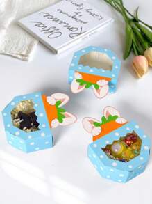 10pcs/5pcs/1pc Super Cute & Adorable Fruit Shaped Gift Boxes With Transparent Window, Creative Pineapple, Apple, Carrot Design High Quality Paper Boxes, Great For Party Gifts, Small Items Storage, Desk Decor, Room Decor, Fun Little Box, Ideal Surprise Gift, Thoughtful Choice For Stylish Parents To Spread Love & Joy, Perfect Party Decoration