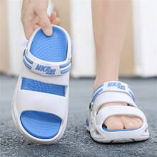 Men's Dual-Color Slide Sandals, Fashionable Thick Sole Non-Slip Outdoor Slippers, Summer New